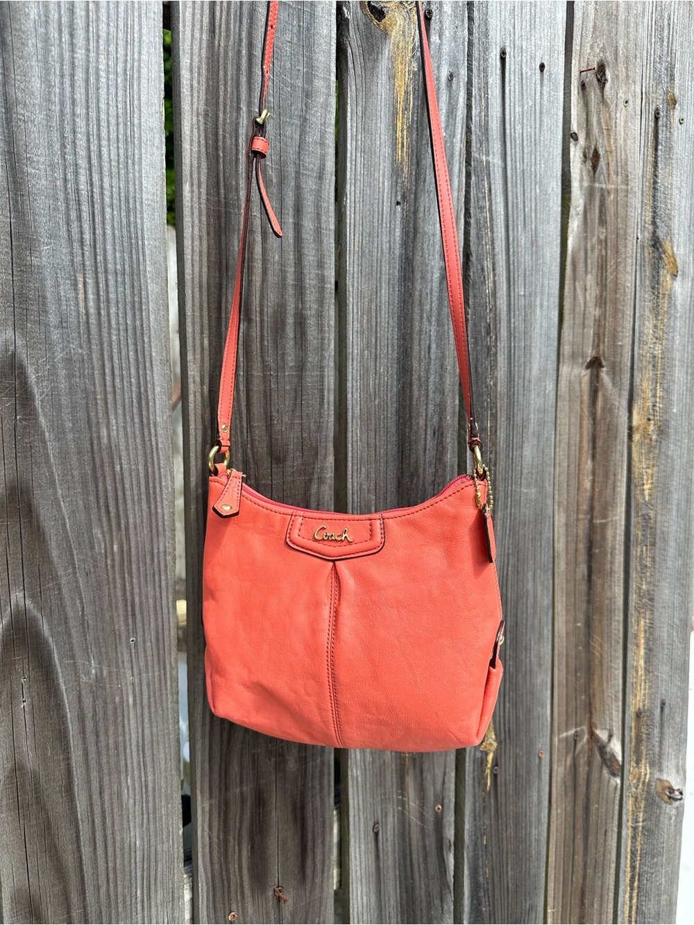 Coach small Ashley swing pack in coral
